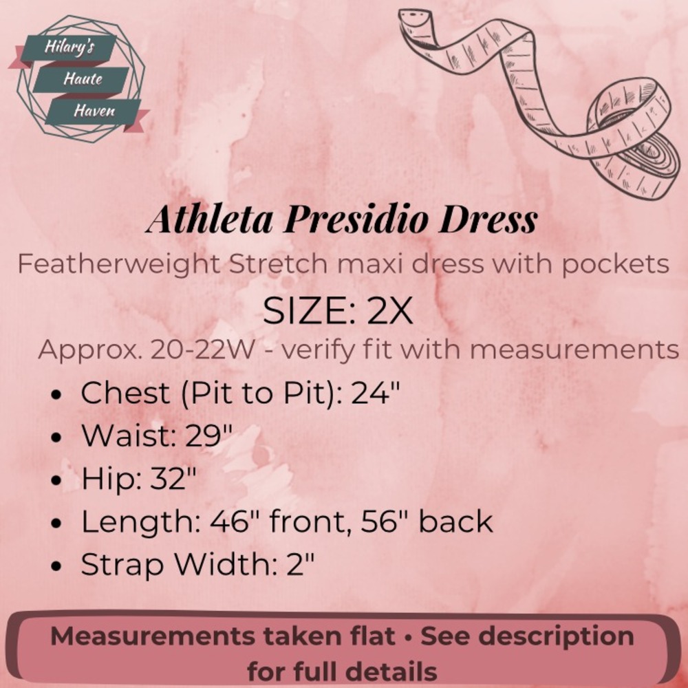 Athleta Presidio Maxi Dress 2X Plus Black Featherweight Stretch NWT Racerback - Picture 4 of 11